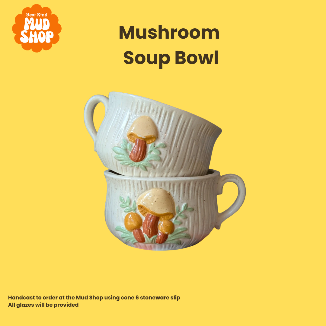 Paint your own vintage mushroom ceramics! May 16th 1-4pm