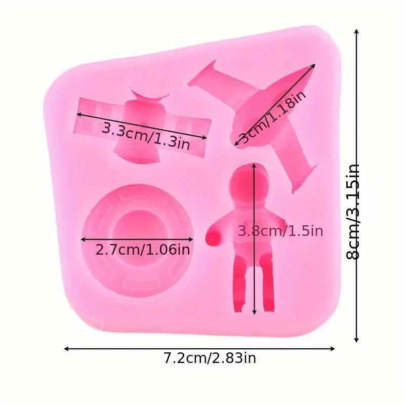 Silicone Sprigs- Astronaut & Satellite