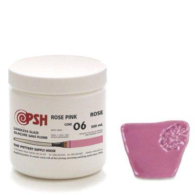 Low fire glaze- PSH Cone 06 Rose Pink Gloss Glaze 500mL