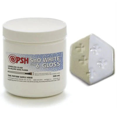 PSH Cone 6 Sno White Gloss Glaze 500mL