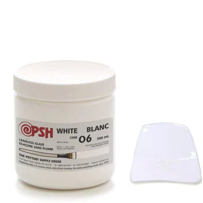 Low fire glaze- PSH Cone 06 White Gloss Glaze 500mL