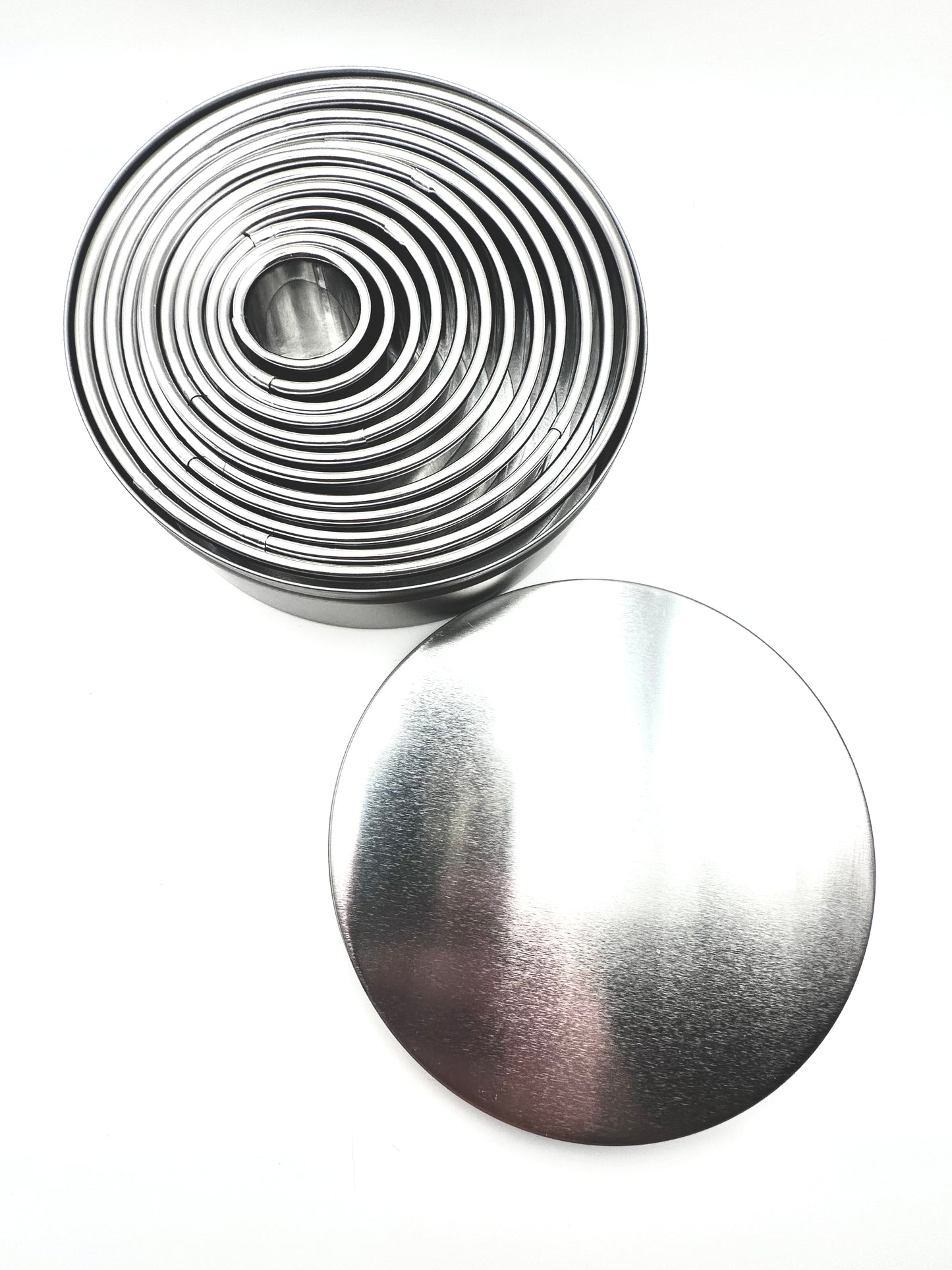 12 piece circle cutting molds- stainless steel