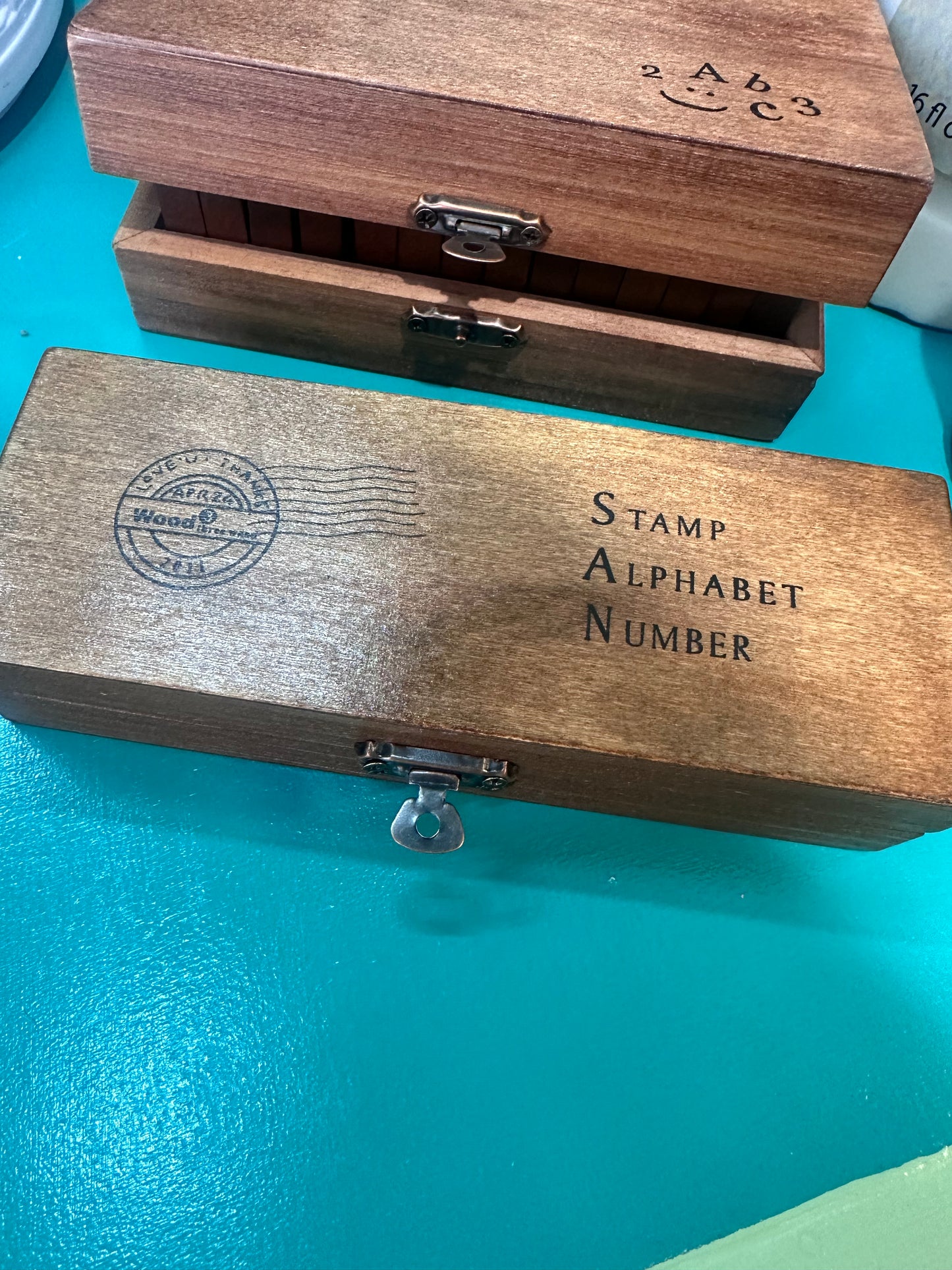 Letter & number stamp set for pottery