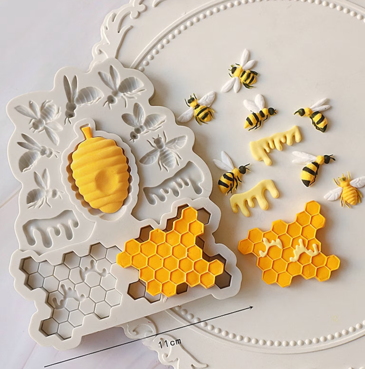 Silicone Sprigs- Beehive & Honeycomb
