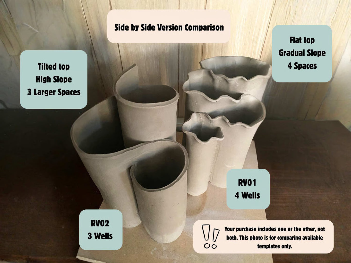 Templates - Ribbon Vase Slab Pottery Template