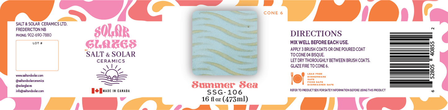 Summer Sea- Cone 6 Brushing Glaze