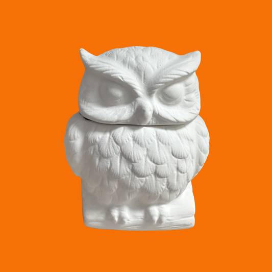 Bisque- Vintage Scarlatella Owl Sugar Dish (Scarlatella 128)