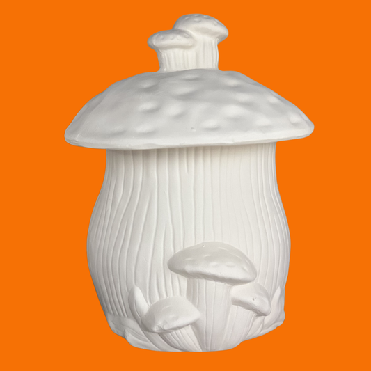Bisque- Vintage Large Mushroom Canister (Spectrum 215C)