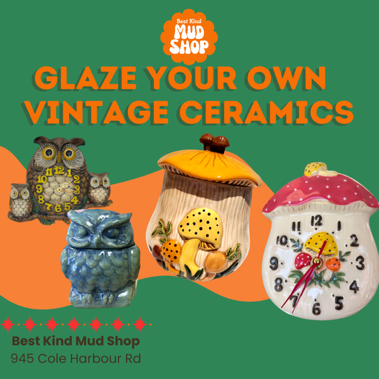 Paint your own vintage ceramics! Friday May 8th 6-9pm