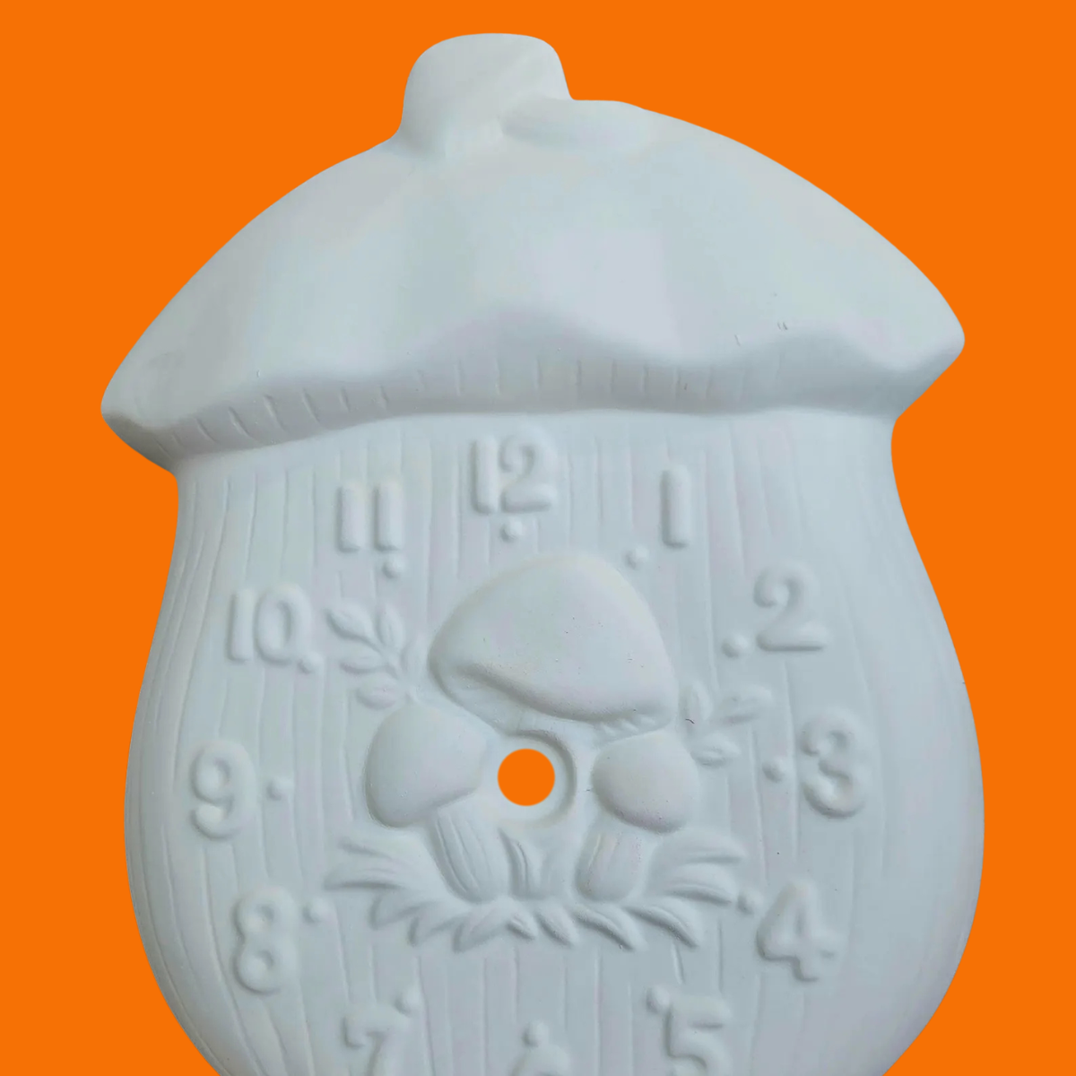 Bisque- Merry Mushroom Clock (Ross Mold R-711 1975)