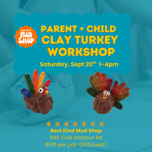 Parent & Child Ceramic Turkeys