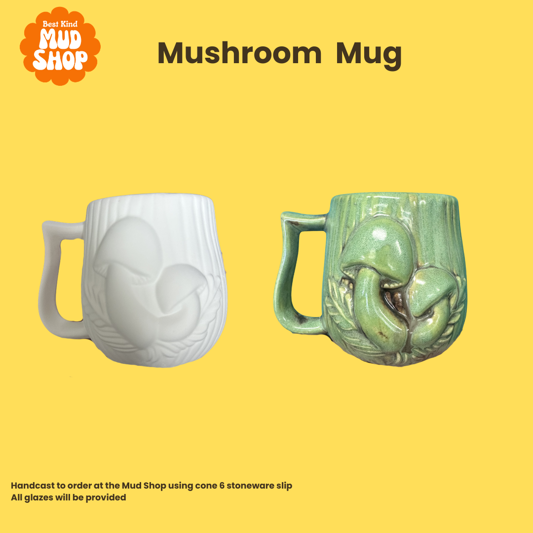 Paint your own vintage mushroom ceramics! May 16th 1-4pm