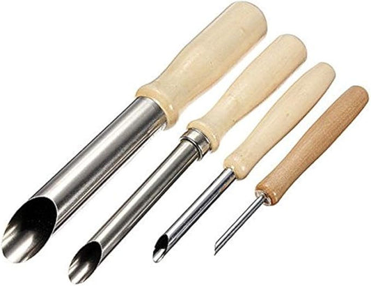 4-Piece Clay Hole Cutters for Pottery