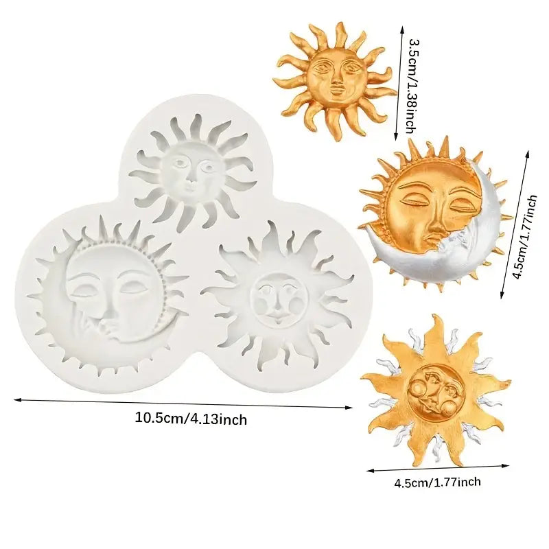 Silicone Sprigs - Sun & Moon Faces