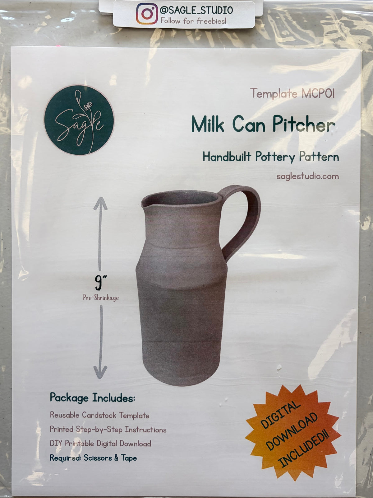 Templates - Milk Can Pitcher