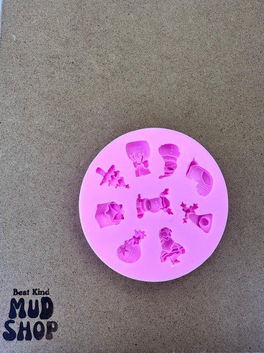 Silicone Sprigs-Little Christmas Guys