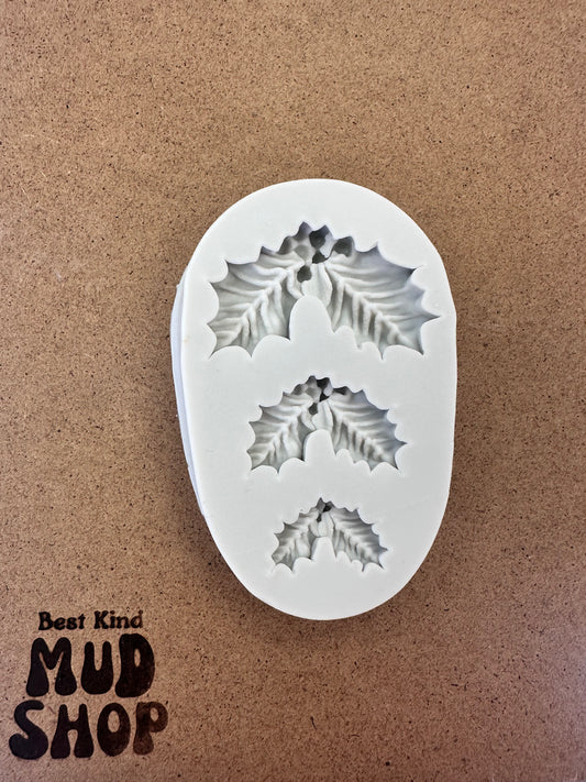 Silicone Sprigs- Holly Leaves