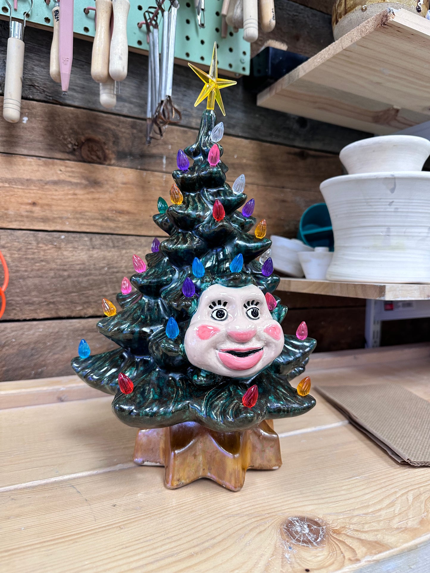 Ceramic Woody the Christmas Tree- Charity Auction!