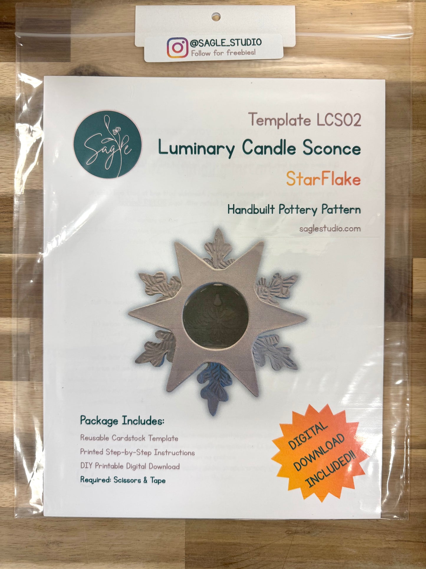 Templates - Luminary Candle Sconce Slab Pottery Template