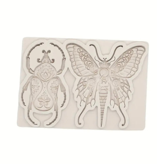 Silicone Sprigs- Butterfly & Beetle