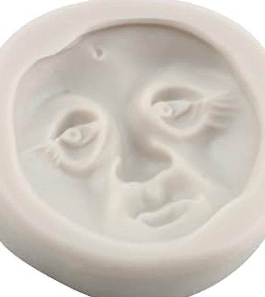 Silicone Sprigs-  Moon face mold