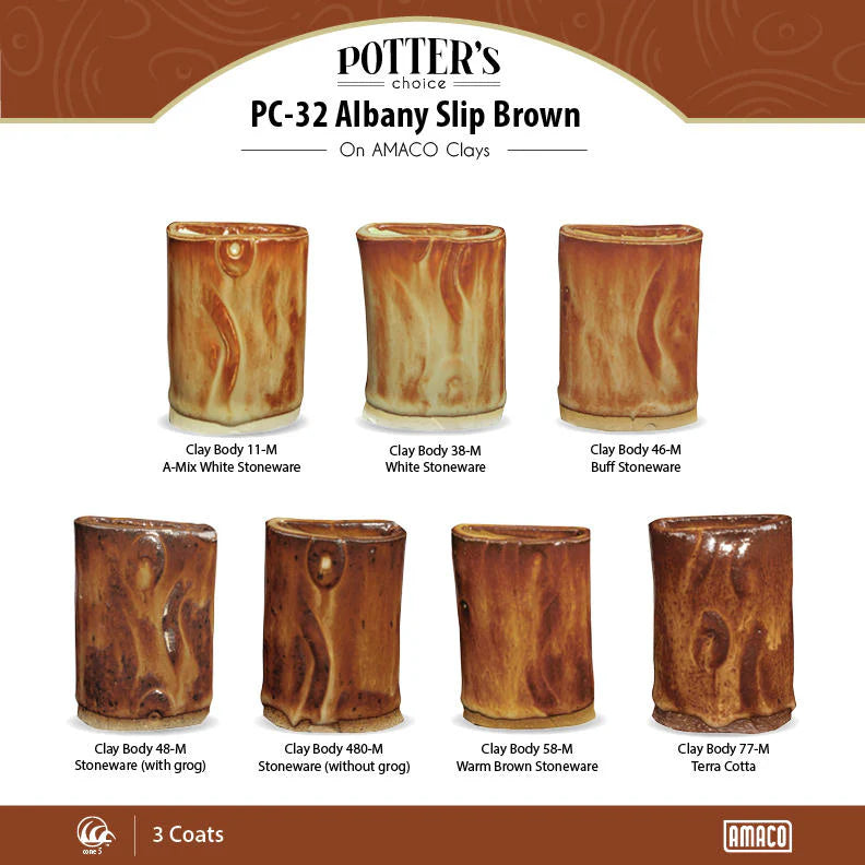 PC-32 Albany Slip Brown Glaze by Amaco
