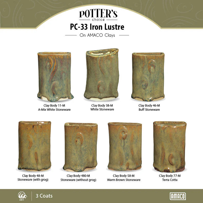 PC-33 Iron Lustre Glaze by Amaco