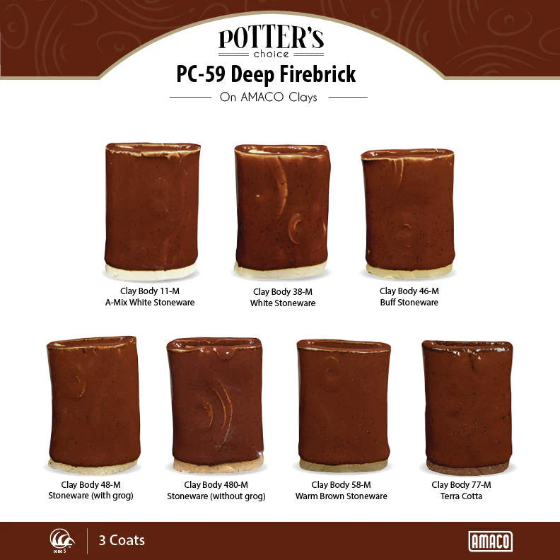 PC-59 Deep Firebrick Glaze by Amaco