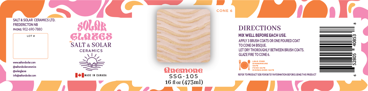 Anemone- Cone 6 Brushing Glaze