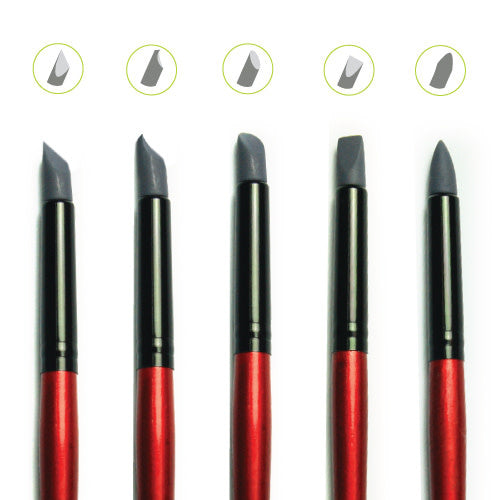 Silicon tipped clay shaper modeling set
