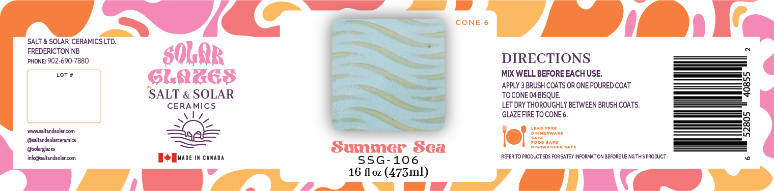 Summer Sea- Cone 6 Brushing Glaze