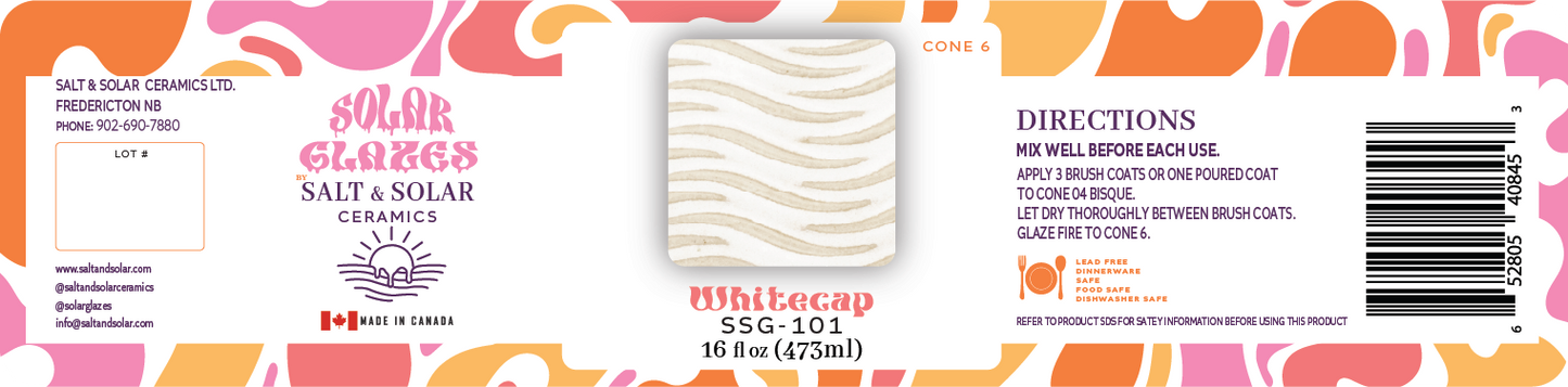 Whitecap- Cone 6 Brushing Glaze